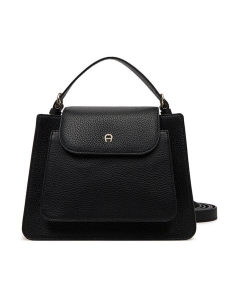 Aigner Torebka Delia S 133020 Czarny. Czarne torebki do ręki damskie Aigner, bez wzorów, ze skóry, bez dodatków. Za 1,359.00 zł.