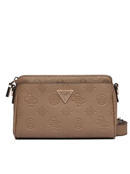 Guess Torebka Cresidia II Mini HWPD98 88720 Brązowy. Brązowe listonoszki damskie Guess, z aplikacjami, ze skóry, bez dodatków. Za 549.99 zł.