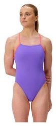 Strój kąpielowy damski Speedo Fl Solid Tie Back Af. Niebieskie kostiumy jednoczęściowe damskie Speedo, bez wzorów, z materiału, do pływania. Za 169.99 zł.