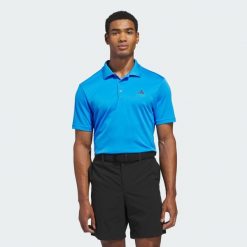 Koszulka Adi Performance Polo. Niebieskie koszulki polo męskie Adidas, s, bez wzorów, z dzianiny, bez kołnierzyka, bez ramiączek, na golfa. Za 175.20 zł.