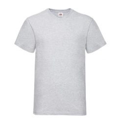 Męska Koszulka Z Dekoltem Valueweight. Szare koszulki sportowe męskie Fruit of the Loom, m, bez wzorów, bez kołnierzyka, bez ramiączek, trekkingowe. Za 39.99 zł.