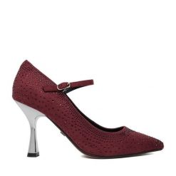 Szpilki Nine West. Czerwone szpilki damskie Nine West, bez wzorów, bez obcasa, bez zapięcia. Za 249.99 zł.