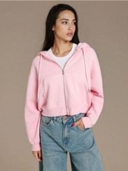 Rozpinana bluza z kapturem - Inny. Bluzy damskie Sinsay, l, bez wzorów, z kapturem. Za 45.99 zł.