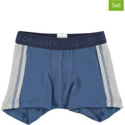 Bokserki (2 pary) w kolorze niebieskim. Bielizna dla chłopców marki Schiesser Kids. W wyprzedaży za 42.95 zł.