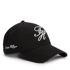 Czapka z daszkiem Tommy Hilfiger. Czarne czapki i kapelusze męskie Tommy Hilfiger, bez wzorów. Za 177.99 zł.