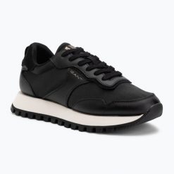 Buty damskie GANT Caffay. Czarne obuwie sportowe damskie GANT, bez wzorów, z bawełny, trekkingowe. Za 409.99 zł.
