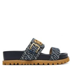 Klapki Liu Jo. Niebieskie klapki damskie Liu Jo, bez wzorów, bez obcasa. Za 469.99 zł.