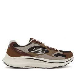 Buty do biegania Skechers. Brązowe buty sportowe męskie Skechers, bez zapięcia, do biegania. Za 269.99 zł.