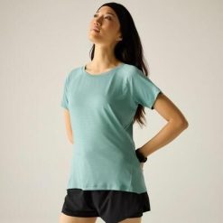 Damska koszulka z krótkim rękawem Limonite Marl. Brązowe t-shirty damskie Regatta, bez wzorów, z elastanu, bez kołnierzyka. Za 154.00 zł.