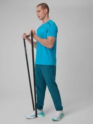 Spodnie treningowe szybkoschnące męskie 4F 4FRSS26TFTRM1411. Niebieskie spodnie sportowe męskie 4f, m, bez wzorów, z elastanu, na fitness i siłownię. Za 149.99 zł.