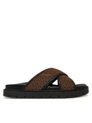 Max Mara Beachwear Klapki Party 25165210396 Brązowy. Brązowe klapki damskie Max Mara Beachwear, bez wzorów, z tworzywa sztucznego, bez obcasa. Za 629.99 zł.