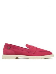 Tommy Hilfiger Loafersy FW0FW08679 Różowy. Czerwone mokasyny damskie Tommy Hilfiger, z nubiku. Za 359.99 zł.