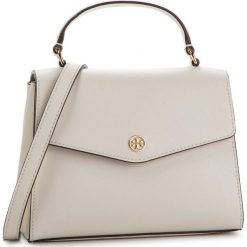 Torebka TORY BURCH - Robinson Small Top-Handle Satchel 49686 Birch 107. Białe torebki do ręki damskie Tory Burch, ze skóry. Za 1,509.00 zł.