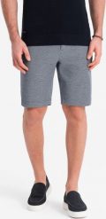 Ombre Męskie spodenki wykonane z dwukolorowej melanżowej dzianiny - granatowe V1 OM-SRCS-0127 XXL. Krótkie spodenki sportowe męskie Ombre, m, bez wzorów, z dzianiny. Za 69.99 zł.