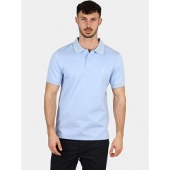 Koszulka polo męska Nautica Harlyn Slim Fit. Niebieskie koszulki polo męskie Nautica, m, bez wzorów, klasyczne, bez ramiączek. Za 339.00 zł.