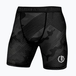 Spodenki treningowe męskie Octagon Legion Line Camo. Czarne krótkie spodenki sportowe męskie OCTAGON, m, bez wzorów, z elastanu, na fitness i siłownię. Za 149.99 zł.