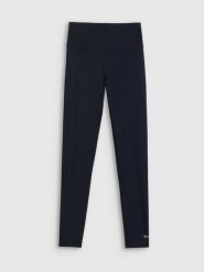 4F Legginsy do pływania i sportów wodnych z filtrem UPF50+ damskie - czarne M. Czarne legginsy damskie 4f, l, bez wzorów, z dzianiny, z podwyższonym stanem, na fitness i siłownię. Za 129.99 zł.