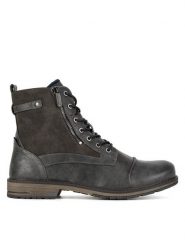 Mustang Trzewiki 4157-503 BIG Szary. Szare botki męskie Mustang, bez wzorów, z materiału, bez zapięcia. Za 379.99 zł.