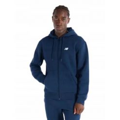 Bluza na co dzień męska NEW BALANCE na zamek z kapturem. Niebieskie bluzy męskie New Balance, m, bez wzorów, z kapturem. Za 314.00 zł.