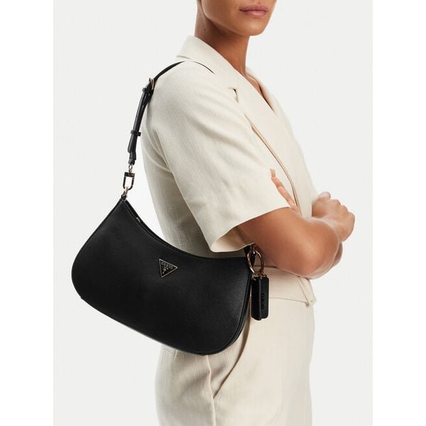 Torebka Guess. Czarne torebki do ręki damskie Guess, z aplikacjami, klasyczne, bez dodatków. Za 384.99 zł.
