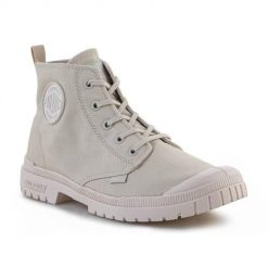 Buty do chodzenia damskie Palladium Pampa Sp20 Hi Cvs. Brązowe obuwie sportowe damskie Palladium, bez wzorów, z gumy, trekkingowe. Za 505.00 zł.