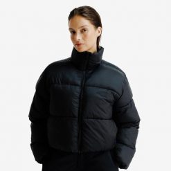 Kurtka Crop damska Lifetech. Czarne kurtki sportowe damskie Decathlon, na zimę, s, bez wzorów, z materiału, bez kaptura. Za 219.99 zł.