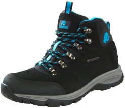 Damskie buty trekkingowe i turystyczne zamszowe. Niebieskie obuwie sportowe damskie GUGGEN MOUNTAIN, bez wzorów, z materiału, trekkingowe. Za 408.61 zł.