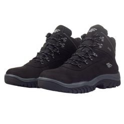 Męskie Buty Turystyczne H4Z20 Leather High Cut. Czarne trekkingi męskie 4f, trekkingowe. Za 644.99 zł.
