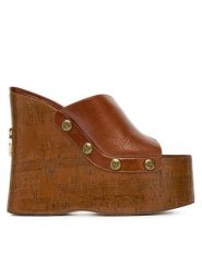 Naked Wolfe Klapki TULIP 00131 Brązowy. Brązowe klapki damskie Naked Wolfe, bez wzorów, ze skóry, bez obcasa. Za 829.99 zł.