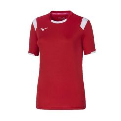 Damska koszulka Mizuno Basic. Czerwone t-shirty damskie Mizuno, s, bez wzorów, z materiału, bez kołnierzyka. Za 139.50 zł.