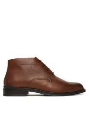 Tommy Hilfiger Trzewiki Corporate Hilfiger Lth Boot FM0FM05697 Brązowy. Brązowe botki męskie Tommy Hilfiger, bez wzorów, ze skóry, bez zapięcia. Za 599.99 zł.