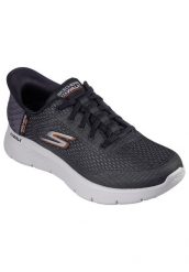 Buty Mężczyzna Skechers Go Walk Flex New World czarny. Czarne eleganckie półbuty Skechers, na lato, z gumy, eleganckie, bez zapięcia. Za 329.99 zł.