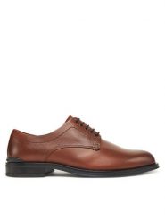 Tommy Hilfiger Półbuty Corporate Hilfiger FM0FM05581 Brązowy. Brązowe eleganckie półbuty Tommy Hilfiger, ze skóry, wizytowe, bez zapięcia. Za 559.99 zł.