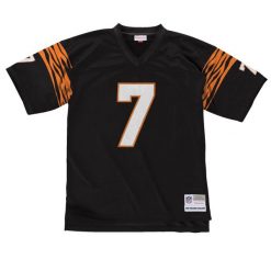Koszulka NFL Cincinnati Bengals Boomer Esiason. Czarne koszulki sportowe męskie Mitchell & Ness, bez wzorów, bez kołnierzyka, bez ramiączek, do piłki nożnej. Za 676.50 zł.