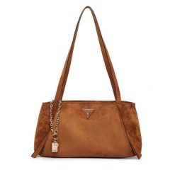 Torebka Guess. Brązowe torebki do ręki damskie Guess, z aplikacjami, klasyczne, bez dodatków. Za 584.99 zł.