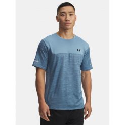Koszulka T-Shirt Treningowy Męski Under Armour Szybkoschnący UA Tech. Niebieskie t-shirty męskie Under Armour, m, bez wzorów, sportowe, bez kołnierzyka. W wyprzedaży za 88.09 zł.