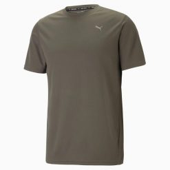 Koszulka treningowa męska Puma PERFORMANCE zielona 52031473 r XL. Zielone koszulki sportowe męskie Puma, m, bez wzorów, bez kołnierzyka, bez ramiączek, na fitness i siłownię. Za 75.87 zł.