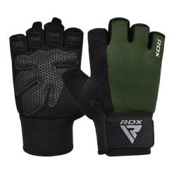 Rękawiczki RDX W1H Gym Workout. Zielone rękawiczki męskie RDX SPORTS, bez wzorów, sportowe. Za 59.99 zł.