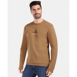 Męska bawełniana koszulka z długim rękawem Kilpi BASE-M. Brązowe bluzki z długim rękawem męskie Kilpi, m, bez wzorów, z bawełny, bez kołnierzyka. Za 91.56 zł.