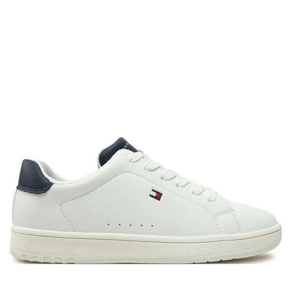 Sneakersy Tommy Hilfiger. Białe trampki i tenisówki chłopięce Tommy Hilfiger, bez wzorów, bez zapięcia. Za 179.99 zł.