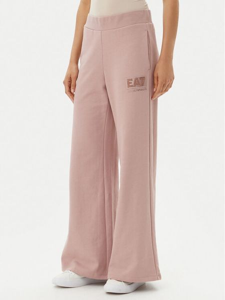 EA7 Emporio Armani Spodnie dresowe 7W000179 AF12473 U4079 Różowy Wide Leg. Czerwone spodnie dresowe damskie EA7 Emporio Armani, xs, bez wzorów, z bawełny. Za 289.99 zł.