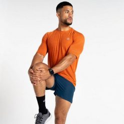 Koszulka turystyczna męska Power Up. Brązowe koszulki sportowe męskie Dare 2b, m, bez wzorów, bez kołnierzyka, bez ramiączek, trekkingowe. Za 145.50 zł.