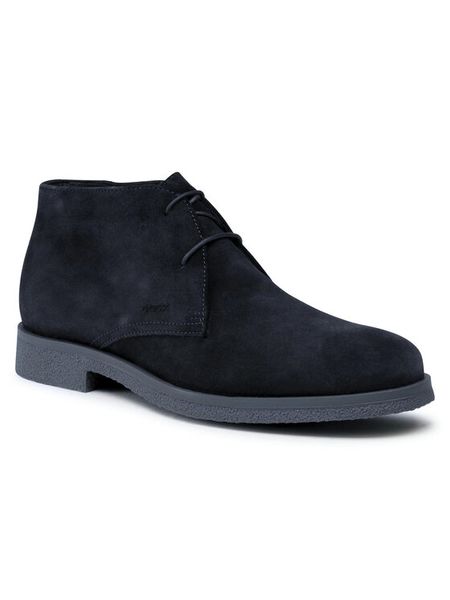 Geox Trzewiki U Claudio A U0458A 00022 C4002 Granatowy. Niebieskie botki męskie Geox, bez wzorów, ze skóry, bez zapięcia. Za 469.99 zł.