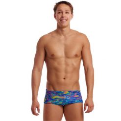 Trunki męskie Funky Trunks Stir Crazy - sidewinder. Niebieskie kąpielówki męskie FUNKY TRUNKS, m, bez wzorów, do pływania. Za 159.00 zł.