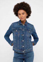 MUSTANG SANTA ROSA DENIM JACKET DAMSKA KURTKA JEANSOWA NA GUZIKI PRZEJŚCIOWA DENIM BLUE 1015593 5000 681. Niebieskie kurtki damskie Mustang, m, bez wzorów, z denimu, bez kaptura. Za 269.99 zł.