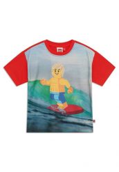 Koszulka Dziecięca LEGO Taj215 Czerwona. Czerwone t-shirty dla chłopców LEGO, bez wzorów, z materiału, bez ramiączek. Za 62.99 zł.