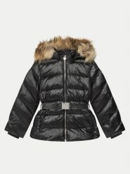 Guess Kurtka puchowa J4BL01 WGL50 Czarny Regular Fit. Czarne kurtki i płaszcze dla chłopców Guess, z aplikacjami, z puchu, bez kaptura. Za 559.99 zł.