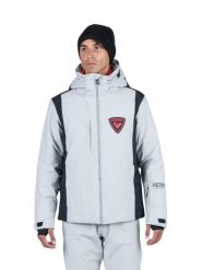 Kurtka Narciarska Rossignol męska Hero Velika JKT jasno-szara. Szare kurtki snowboardowe męskie Rossignol, l, bez wzorów, z materiału, długie, z kapturem, narciarskie, primaloft. Za 1,659.00 zł.