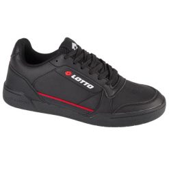 Buty męskie sportowe trampki Lotto NANDU. Czarne trampki męskie Lotto, bez wzorów, casualowe, bez zapięcia. Za 95.00 zł.