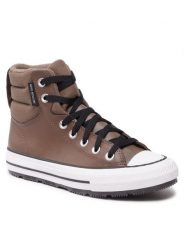 Converse Trampki Chuck Taylor All Star Berkshire Boot A04810C Brązowy. Brązowe trampki i tenisówki dziewczęce Converse, bez wzorów, ze skóry, bez zapięcia. Za 219.99 zł.